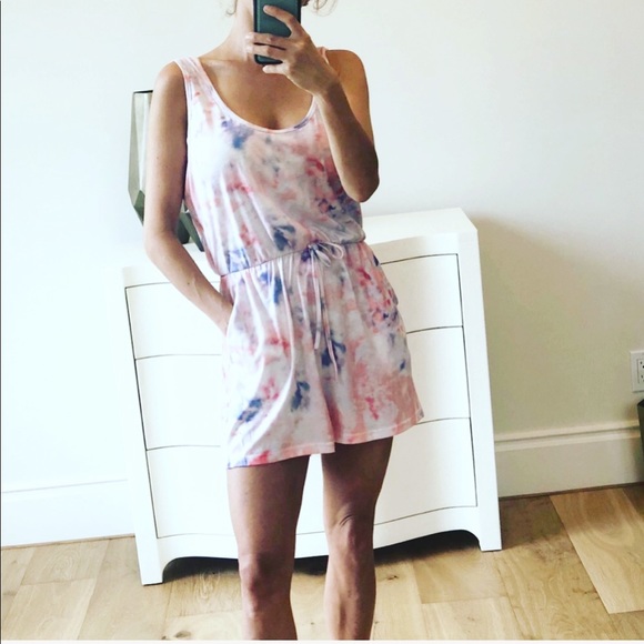 LAST 1! MALIBU Sleeveless Tie Dye Romper - Picture 4 of 6